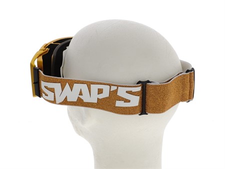 Masque lunette SWAPS cross blanc / or, taille universelle