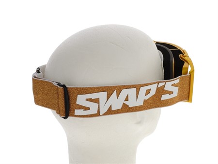 Masque lunette SWAPS cross blanc / or, taille universelle