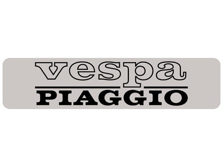 Aufkleber Piaggio Vespa Tank grau / schwarz «115 x 27mm»