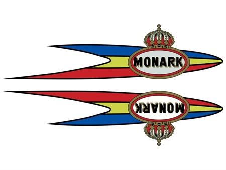 Autocollant Monark Réservoir «240 x 60mm»