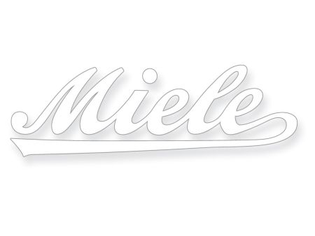 Autocollant Miele écriture blanche «81 x 26mm» Autocollant Miele écriture blanche «81 x 26mm»