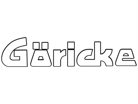 Aufkleber Göricke weiss «106 x 23mm»