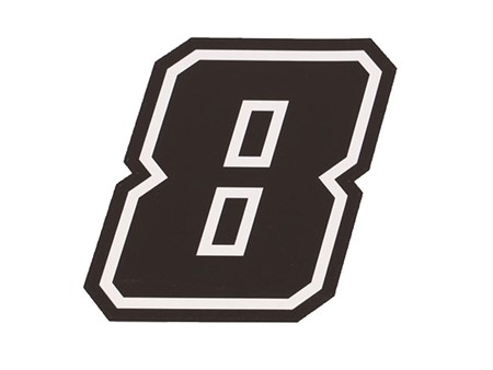 Startnummer Sticker / Aufkleber 10cm schwarz - Nr. 8 Startnummer Sticker / Aufkleber 10cm schwarz - Nr. 8