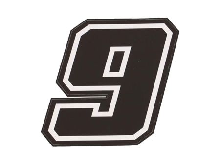 Startnummer Sticker / Aufkleber 10cm schwarz - Nr. 9 Startnummer Sticker / Aufkleber 10cm schwarz - Nr. 9