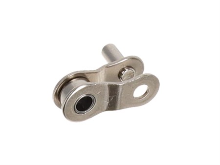 Maillon de chaîne coudé 1/2" x 1/8" pour chaîne de pédalier Wippermann 108 nickelée
