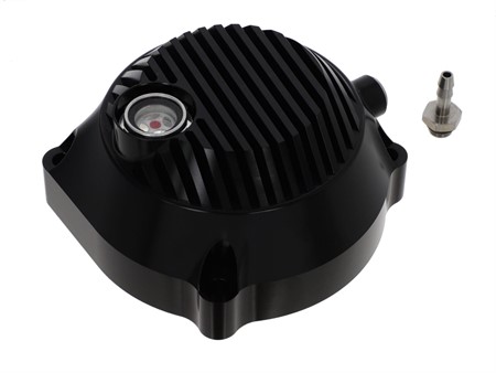 Carter d'embrayage alu noir CNC, pour démarrage par tirette, vélomoteurs Puch E50 Carter d'embrayage alu noir CNC, pour démarrage par tirette, vélomoteurs Puch E50