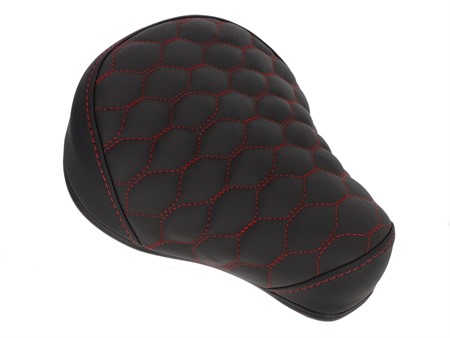 Selle (matelassée) noir et rouge, universelle