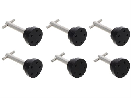 Seitenschutzschrauben-Set «CNC Bolzen» schwarz, Piaggio Ciao Seitenschutzschrauben-Set «CNC Bolzen» schwarz, Piaggio Ciao