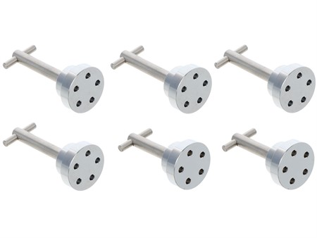 Seitenschutzschrauben-Set «CNC Bolzen» chrom, Piaggio Ciao Seitenschutzschrauben-Set «CNC Bolzen» chrom, Piaggio Ciao