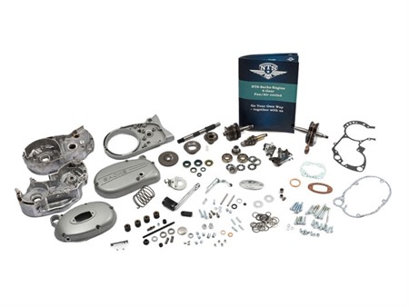 Carter bas moteur Sachs 50/4 EKF en « kit » avec sélecteur au pied & kick-starter