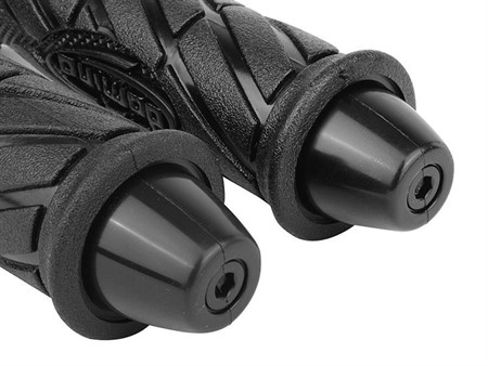 Poignées Domino noir "Scooter standard" avec embout conique, universel vélomoteur, scooter, moto