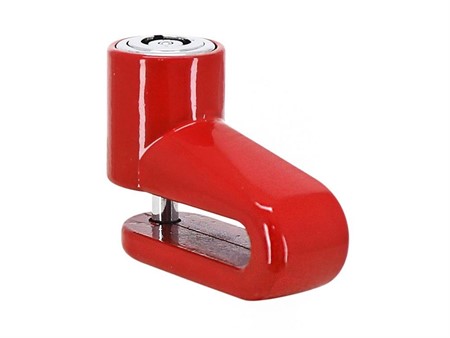 Mini Scheiben Schloss für E-Scooter Diebstahlschutz Rot