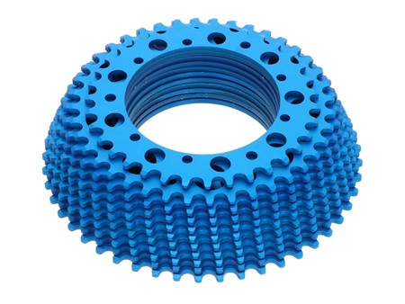 Couronne dentée AKOA « aluminium bleu » Puch Maxi
