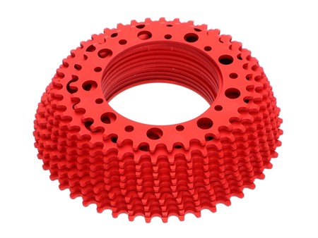 Zahnkranz AKOA «Aluminium rot» Puch Maxi