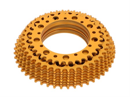 Zahnkranz AKOA «Aluminium gold» Puch Maxi
