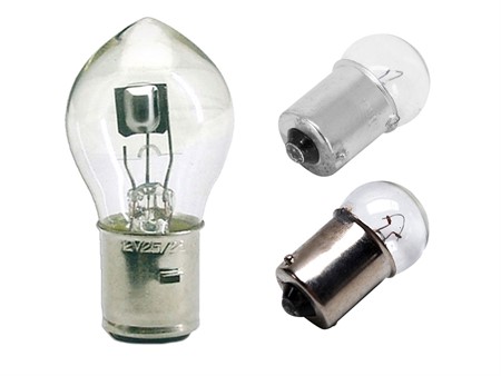 Glühbirnen-Set 12V «BA20d» Tomos Quadro, Sprint, Classic