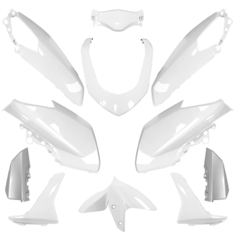 Kit carrosserie 11pcs blanc brillant, scooter Yamaha N-Max 125cc Kit carrosserie 11pcs blanc brillant, scooter Yamaha N-Max 125cc