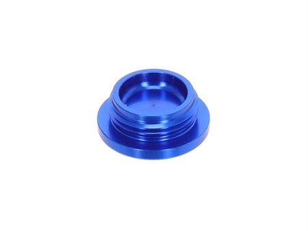 Bouchon/vis pour couvercle de transmission, «alu bleu» M14 x 1mm, vélomoteur SACHS 503/504