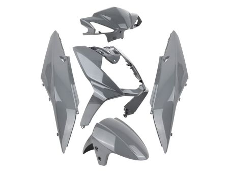 Kit carrosserie «5 pièces» SYM 50 Orbit 3 gris brillant Kit carrosserie «5 pièces» SYM 50 Orbit 3 gris brillant