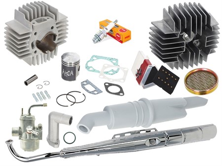 Pack AKOA Tuning 50cc 38mm "CH12" extérieur 100% original, vélomoteurs Puch X30 Pack AKOA Tuning 50cc 38mm "CH12" extérieur 100% original, vélomoteurs Puch X30