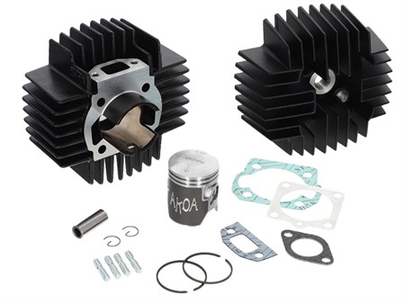 Kit cylindre AKOA Tuning 60cc 42mm"black edition", avec culasse, CH12 extérieur 100% original, vélomoteurs Puch Kit cylindre AKOA Tuning 60cc 42mm"black edition", avec culasse, CH12 extérieur 100% original, vélomoteurs Puch
