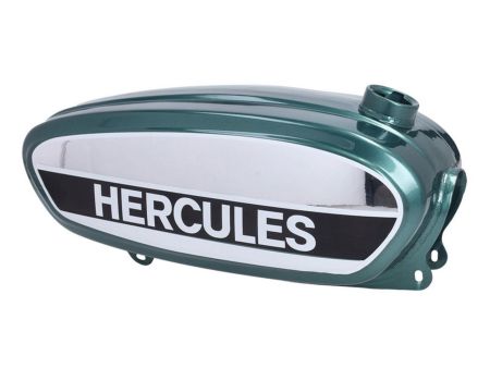 Aufkleber-Set «HERCULES« zu Benzintank, chrom / weiss