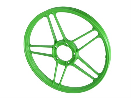 Jante roue 17x1.35 alu à batons verte (Grimeca / Leleu) originale, vélomoteurs Puch Maxi