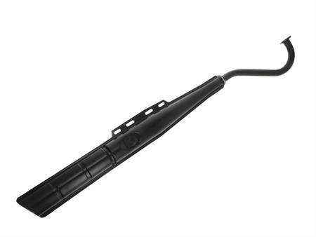 Auspuff Puch 22mm schwarz mit Logo und Nummer