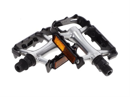 Pedal-Set Alu «schwarz / chrom» universal Mofa