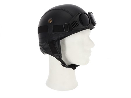 Vintage Jethelm, schwarz Gr. L