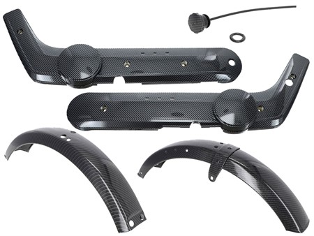 Kit carrosserie AKOA look carbon brillant, vélomoteurs Piaggio Ciao (MONO à poulie) Kit carrosserie AKOA look carbon brillant, vélomoteurs Piaggio Ciao (MONO à poulie)