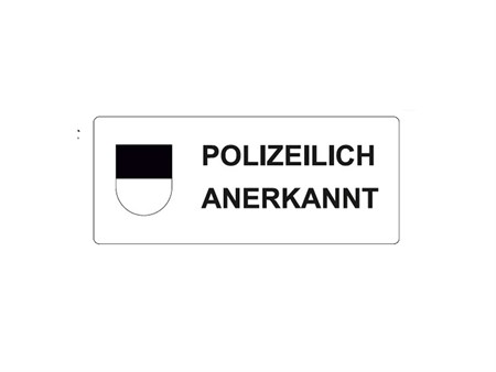 Autocollant "Polizeilich Anerkannt" Autocollant "Polizeilich Anerkannt"