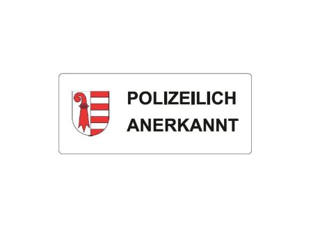 Autocollant "Polizeilich Anerkannt" Autocollant "Polizeilich Anerkannt"