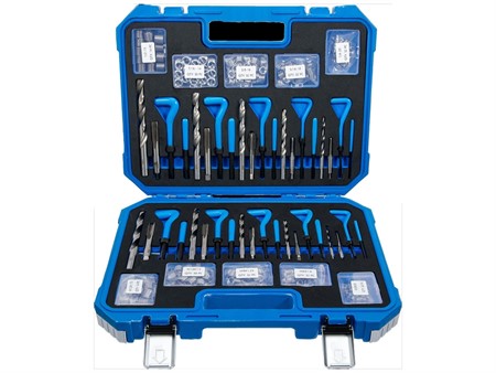 Kit de réparation de filetages métriques / en pouces, tailles M5 - M12 et 1/4" - 1/2" «320 pièces» Kit de réparation de filetages métriques / en pouces, tailles M5 - M12 et 1/4" - 1/2" «320 pièces»