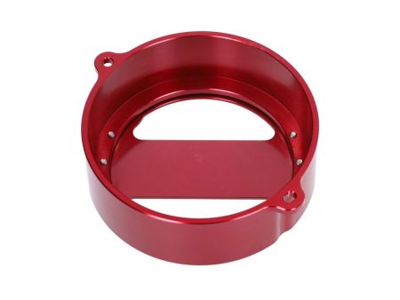 Zündungsdeckel rot Puch «CNC Aluminium» inkl. Sichtfenster