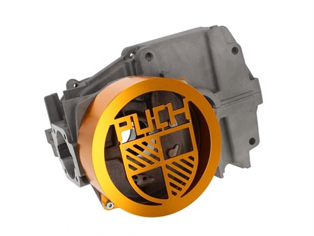 Couvercle d'allumage CNC alu or (version ajourée), vélomoteurs Puch E50 / ZA50 / X30
