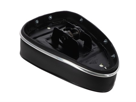 Selle avec inscription SCOOTI, noir/blanche, universelle