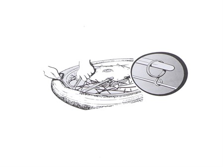 Set de démonte-pneus Buzzetti, 3 pièces, avec support de rayons 240 / 350 mm