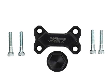 Plaque pontets de guidon 4 trous 60 x30 , alu CNC noir, fourche EBR et vélomoteurs Puch