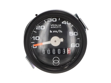 Compteur de vitesse 60km/h Ø 48mm, type Veglia M11, vélomoteurs Piaggio Ciao