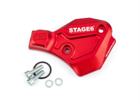 Ölpumpendeckel zu AM6 Motor «STAGE 6» Aluminium rot