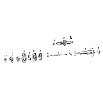 Engrenages de transmission, vélomoteurs Sachs 50/3 LS, MB, MA (I, SF, X), MK