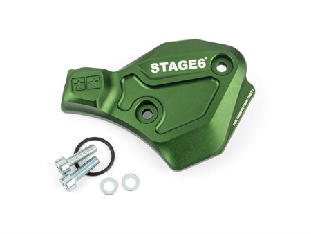 Ölpumpendeckel zu AM6 Motor «STAGE 6» Aluminium grün