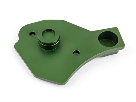Ölpumpendeckel zu AM6 Motor «STAGE 6» Aluminium grün