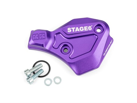Ölpumpendeckel zu AM6 Motor «STAGE 6» Aluminium lila