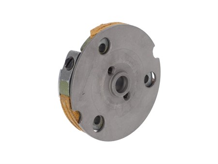 Embrayage AKOA 3 mâchoires jaune démarrage à kick (patin long), Vélomoteur Puch E50