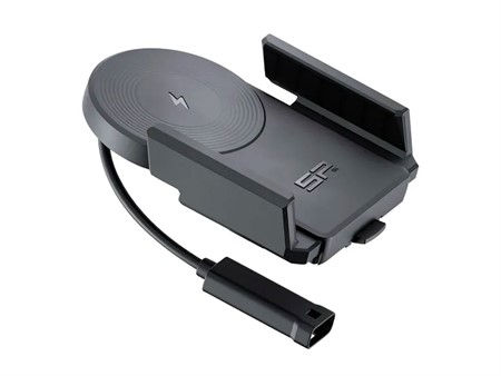 Support pince universelle avec chargeur intégré SP Connect SPC+ pour smartphone/téléphone, noir, (écartement réglable de 60 à 86 mm)