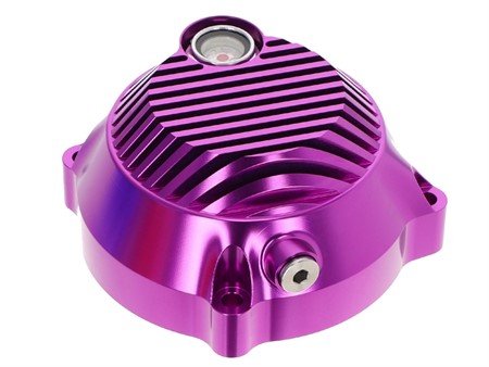 Kupplungsdeckel CNC Aluminium Violett Puch E50 für Seilzugstarter