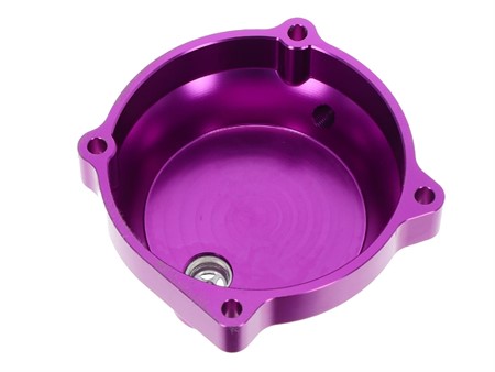 Kupplungsdeckel CNC Aluminium Violett Puch E50 für Seilzugstarter
