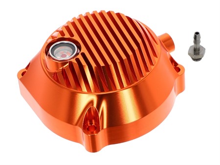 Carter d'embrayage alu orange CNC, pour démarrage par tirette, vélomoteurs Puch E50